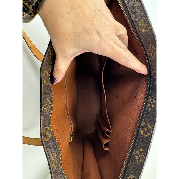 Louis Vuitton Brown Coated Canvas Monogram Babylone Zip Top Handle Bag - Picture 8 of 8